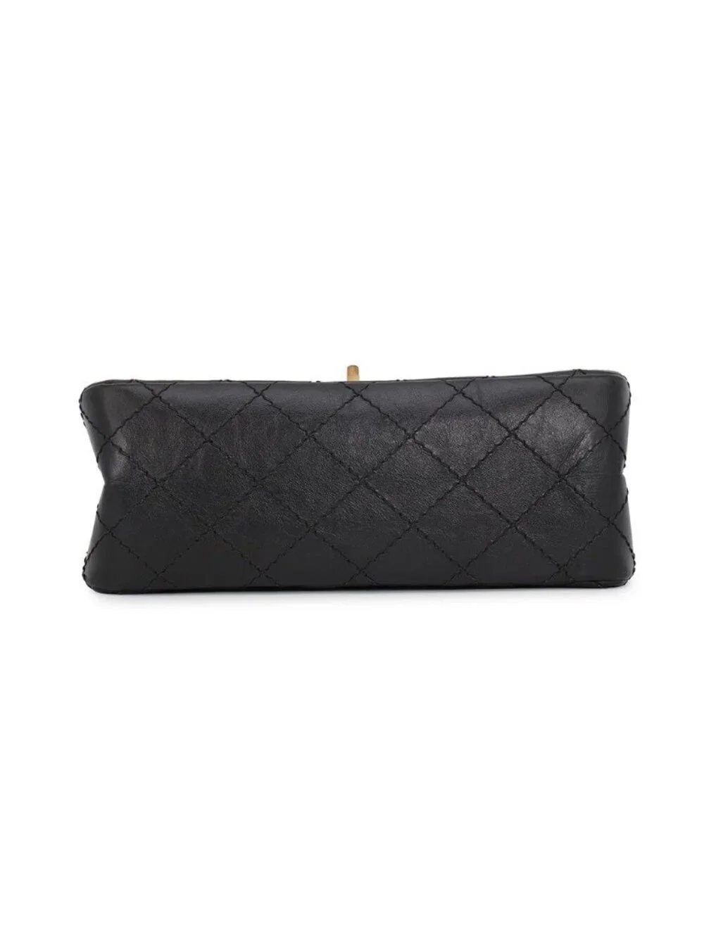 Chanel Chain Shoulder Bag Quilted 2.55 Mini Aged Calf Leather Black
